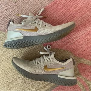 Nike Epic React Flyknit Metallic Running Shoes